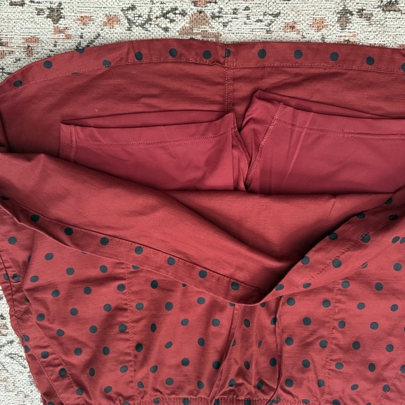 Lands End Womens Skort Red Black Polka Dot Pull On Pockets Built In Shorts 16 - Picture 7 of 10